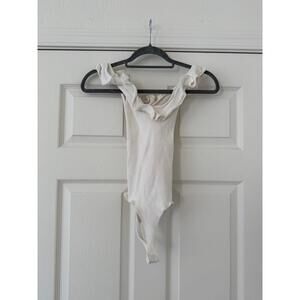 Jolie Ruffle Off Shoulder Bodysuit small